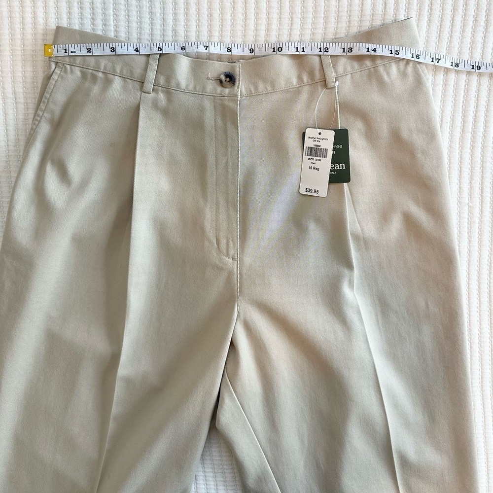 L.L. Bean High-Rise Comfort Waist Tapered-Leg Wrinkle-Free Bayside Pants NWT - Picture 8 of 9